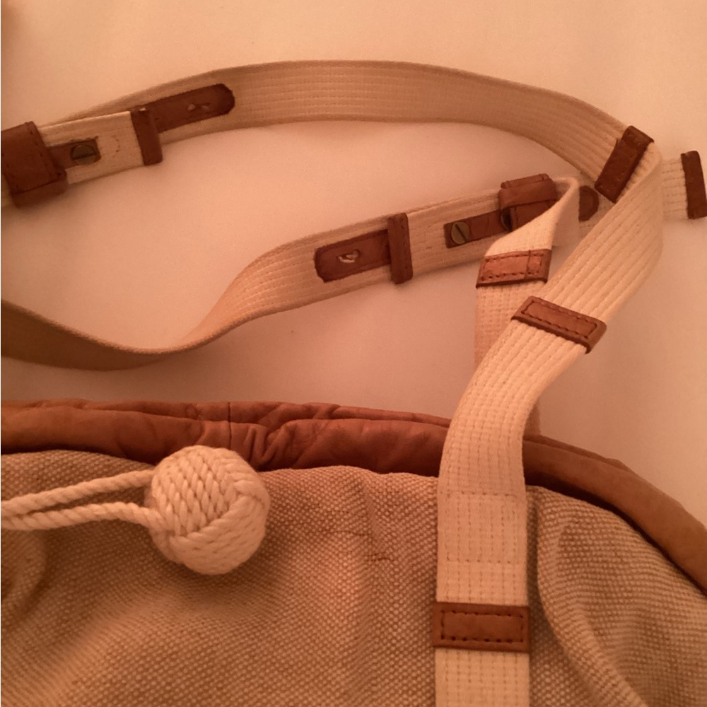 BY MALENE BIRGER Tan and Cream Canvas Bag - Picture 5 of 10